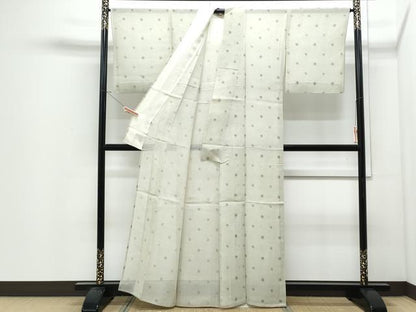 平和屋着物＊夏物　小紋　紗紬　飛鳥文　ゑり善扱い　正絹　逸品　CABJ0861th
