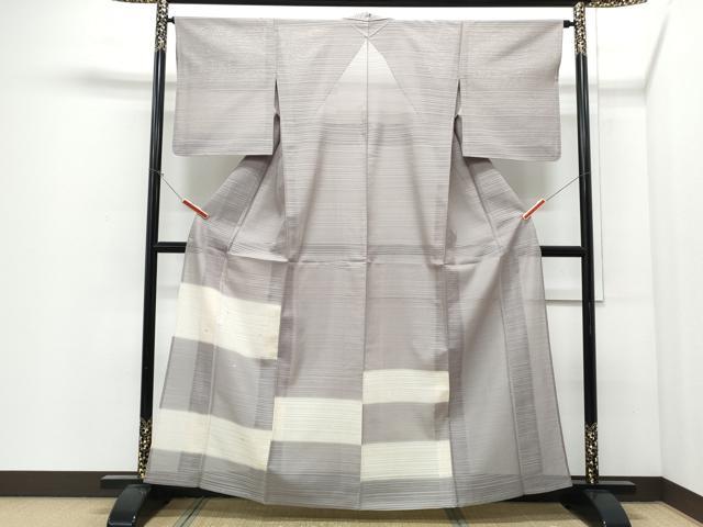 平和屋着物＊夏物　訪問着　変わり絽　駒刺繍　あられ　正絹　逸品　CABJ0862th