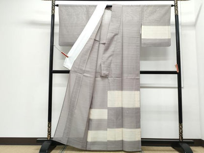 平和屋着物＊夏物　訪問着　変わり絽　駒刺繍　あられ　正絹　逸品　CABJ0862th