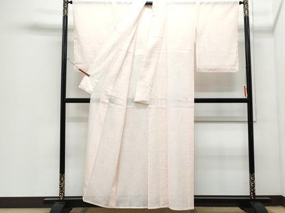 平和屋着物＊夏物　色無地　草花紋紗　虹色　正絹　逸品　未使用　CABJ0863th