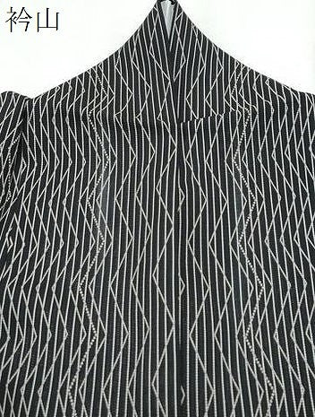 平和屋着物＊夏物　小紋　絽　吉祥文　黒地　ロング丈　正絹　逸品　CABJ0865th