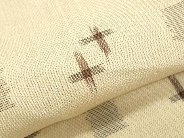 平和屋着物＊夏物　紗紬　琉球絣紋様　正絹　逸品　CABJ0866th
