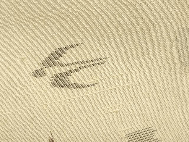 平和屋着物＊夏物　紗紬　琉球絣紋様　正絹　逸品　CABJ0866th