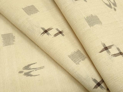 平和屋着物＊夏物　紗紬　琉球絣紋様　正絹　逸品　CABJ0866th