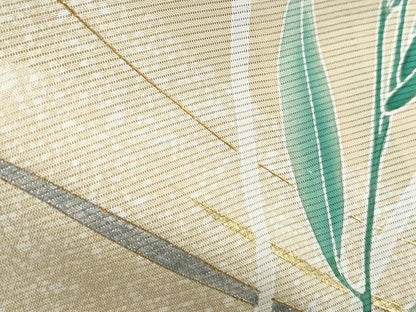 平和屋着物＊夏物　訪問着　絽　草花文　金銀彩　正絹　逸品　CABJ0871th