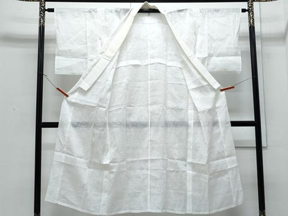 平和屋着物＊夏物　長襦袢　草花文紗　麻　逸品　CABJ0878th