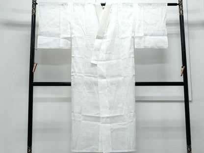 平和屋着物＊夏物　長襦袢　草花文紗　麻　逸品　CABJ0878th