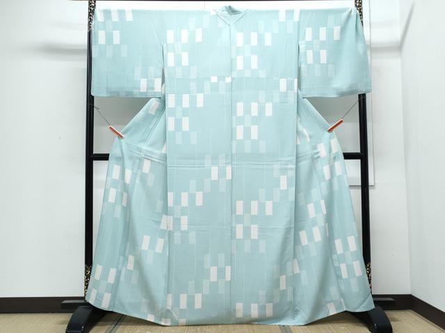 平和屋着物＊夏物　小紋　絽　短冊文　正絹　逸品　CABJ0879th