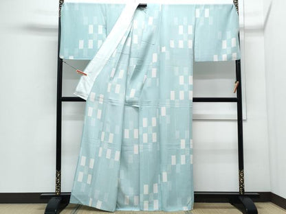 平和屋着物＊夏物　小紋　絽　短冊文　正絹　逸品　CABJ0879th