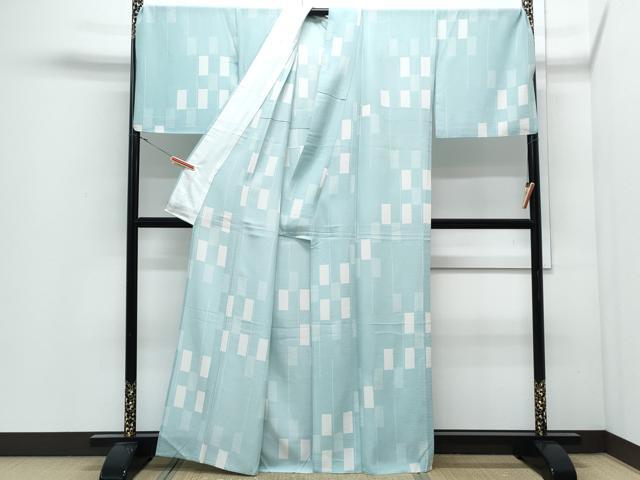 平和屋着物＊夏物　小紋　絽　短冊文　正絹　逸品　CABJ0879th