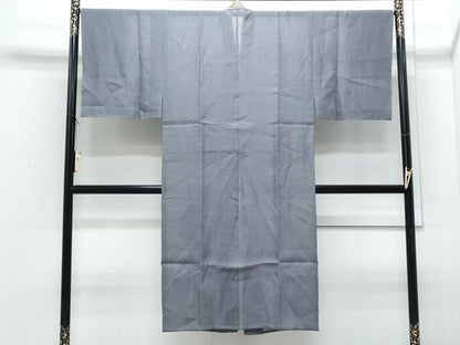 平和屋着物＊夏物　男性　長襦袢　工芸染織　むら田　薄鼠色　たとう紙付き　麻　逸品　CABJ0880th