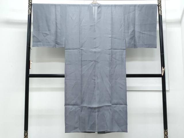 平和屋着物＊夏物　男性　長襦袢　工芸染織　むら田　薄鼠色　たとう紙付き　麻　逸品　CABJ0880th