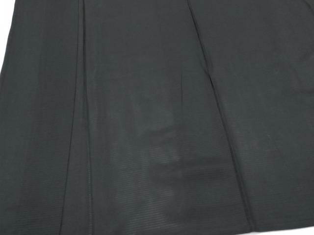 平和屋着物＊夏物　男性　黒紋付　羽織セット　絽　正絹　逸品　CABJ0886th