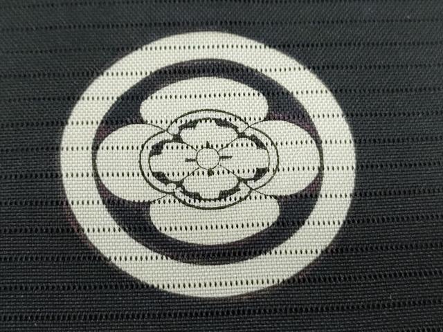 平和屋着物＊夏物　男性　黒紋付　羽織セット　絽　正絹　逸品　CABJ0886th