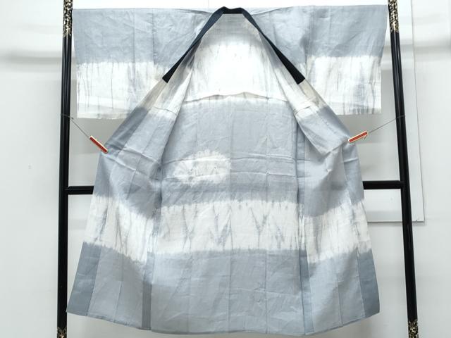 平和屋着物＊夏物　男性　長襦袢　絞り　霞文　麻　逸品　CABJ0889th