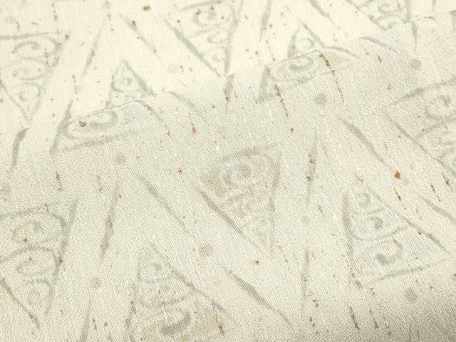 平和屋着物＊夏物　ぜんまい紬　紗　吉祥文　正絹　逸品　CABJ0890th