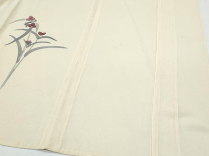 平和屋着物＊夏物　訪問着　絽　ろうけつ染　草花文　正絹　逸品　CABJ0894th