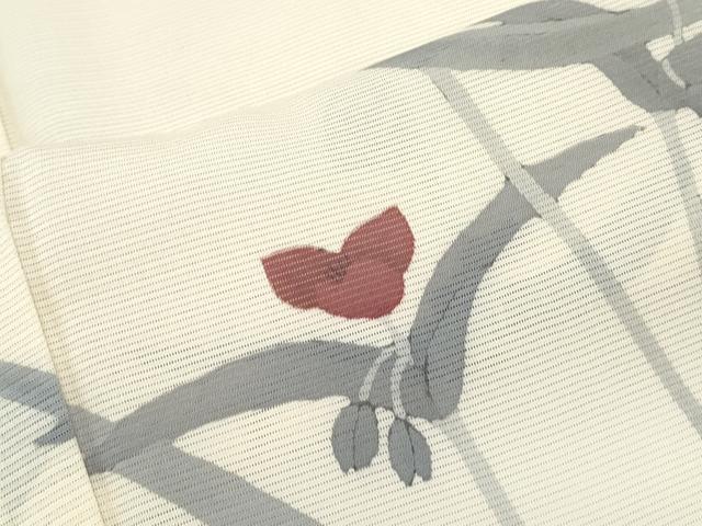 平和屋着物＊夏物　訪問着　絽　ろうけつ染　草花文　正絹　逸品　CABJ0894th