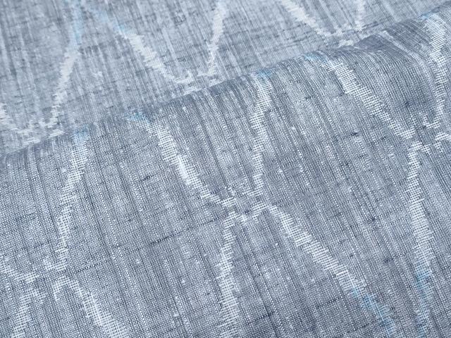 平和屋着物＊夏物　紬　菱繋ぎ　正絹　逸品　CABJ0899th