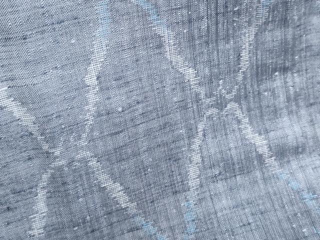 平和屋着物＊夏物　紬　菱繋ぎ　正絹　逸品　CABJ0899th