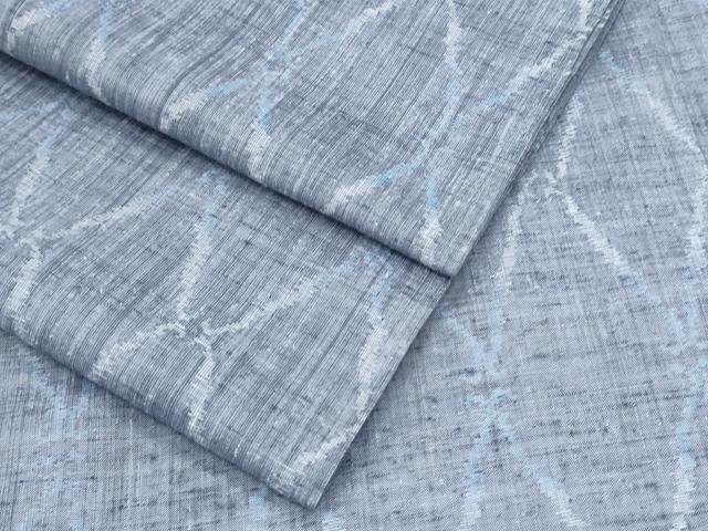 平和屋着物＊夏物　紬　菱繋ぎ　正絹　逸品　CABJ0899th