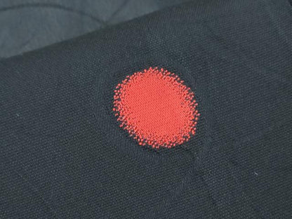 平和屋着物＊夏物　小紋　紗　あられ　黒地　正絹　逸品　CABJ0902th