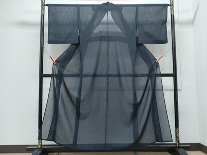 平和屋着物＊夏物　紗紬　立涌文　正絹　逸品　CABJ0904th