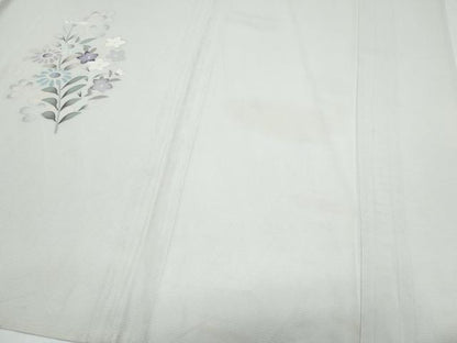 平和屋着物＊夏物　訪問着　友禅　絽　草花文　正絹　逸品　CABJ0910th