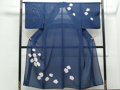 平和屋着物＊夏物　訪問着　絽　舞花文　正絹　逸品　CABJ0912th