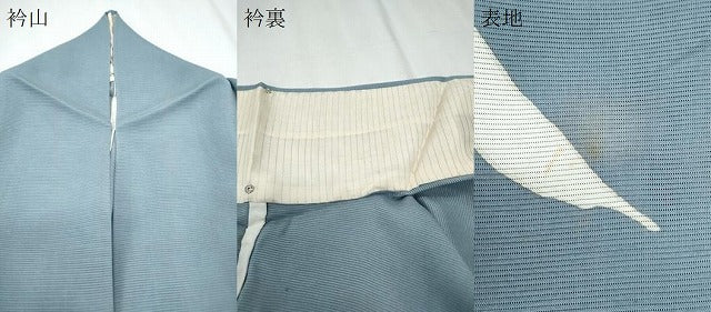 平和屋着物＊夏物　訪問着　絽　笹竹文　銀彩　正絹　逸品　CABJ0913th