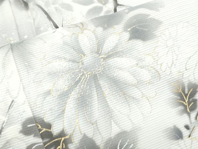 平和屋着物＊夏物　訪問着　絽　草花文　暈し染め　金銀彩　正絹　逸品　CABJ0914th