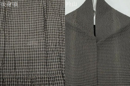 平和屋着物＊夏物　紗紬　格子文　正絹　逸品　CABJ0915th