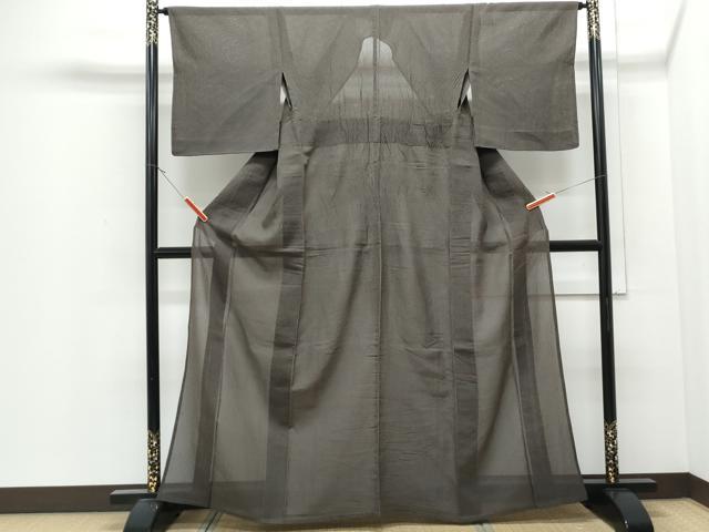 平和屋着物＊夏物　紗紬　格子文　正絹　逸品　CABJ0915th