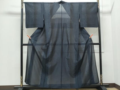 平和屋着物＊夏物　本場大島紬　夏大島　草葉間道　正絹　逸品　CABJ0916th