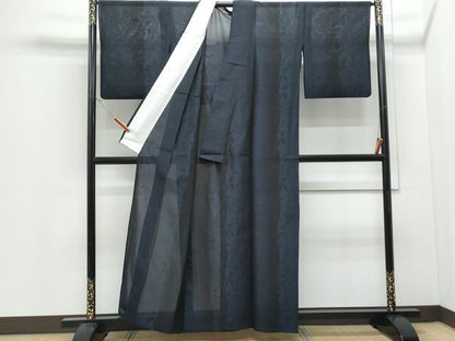 平和屋着物＊夏物　本場大島紬　夏大島　草葉間道　正絹　逸品　CABJ0916th