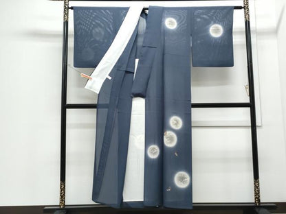 平和屋着物＊夏物　訪問着　絽　刺繍　蛍暈し　立波丸文　正絹　逸品　CABJ0919th