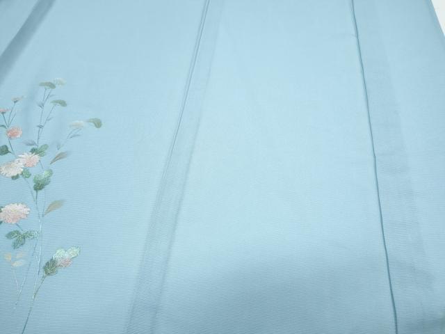 平和屋着物＊夏物　訪問着　絽　草花文　暈し染め　金銀彩　正絹　逸品　CABJ0920th