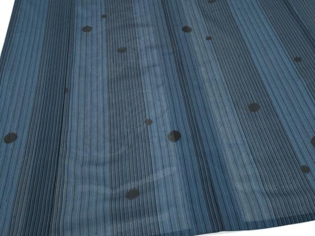 平和屋着物＊夏物　紗紬　あられ間道　正絹　逸品　CABJ0921th