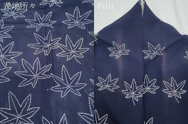 平和屋着物＊夏物　訪問着　絽　楓文　正絹　逸品　CABJ0922th