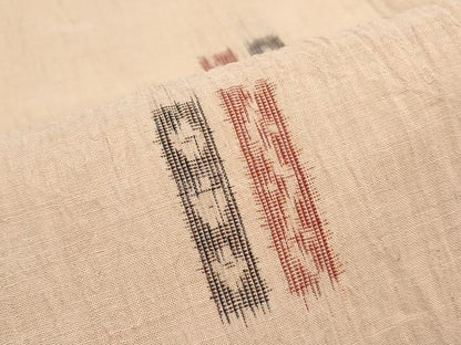 平和屋着物＊夏物　本場小千谷ちぢみ　抽象紋様　麻　逸品　CABJ0923th