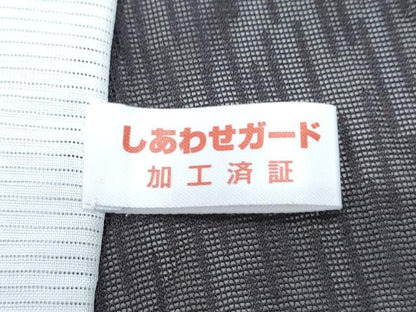 平和屋着物＊夏物　訪問着　紗　蛍暈し　市松草花文　正絹　逸品　CABJ0929th
