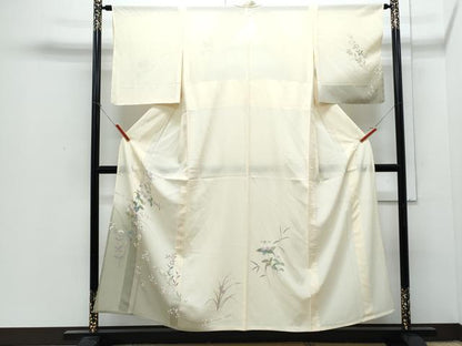 平和屋着物＊夏物　訪問着　絽　草花文　暈し染め　正絹　逸品　CABJ0935th