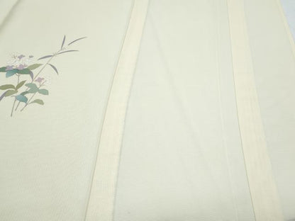 平和屋着物＊夏物　訪問着　絽　草花文　暈し染め　正絹　逸品　CABJ0935th