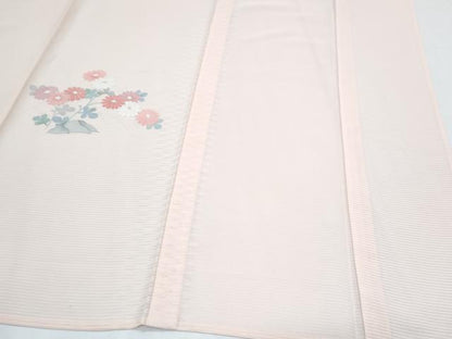 平和屋着物＊夏物　訪問着　絽　流水花文　銀彩　正絹　逸品　CABJ0943th