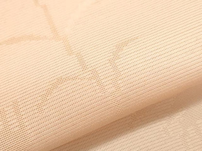 平和屋着物＊夏物　色無地　絽　草花紋紗　宍色　正絹　逸品　CABJ0950th