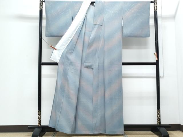 平和屋着物＊夏物　小紋　絽　流水文　暈し染め　正絹　逸品　CABJ0954th