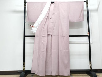 平和屋着物＊夏物　色無地　絽　石竹色　正絹　逸品　CABJ0955th
