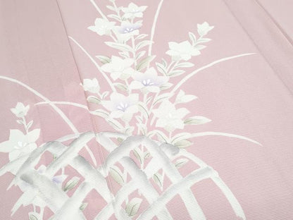 平和屋着物＊夏物　訪問着　絽　籬花文　正絹　逸品　CABJ0956th
