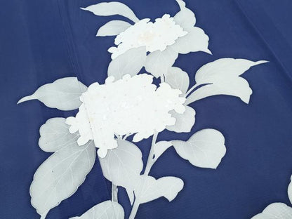 平和屋着物＊夏物　訪問着　絽　刺繍　紫陽花　正絹　逸品　CABJ0957th