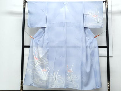 平和屋着物＊夏物　訪問着　絽　流水花文　暈し染め　正絹　逸品　CABJ0961th